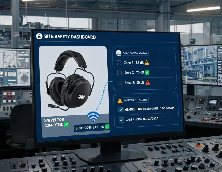 Connected Peltor hearing protection dashboard